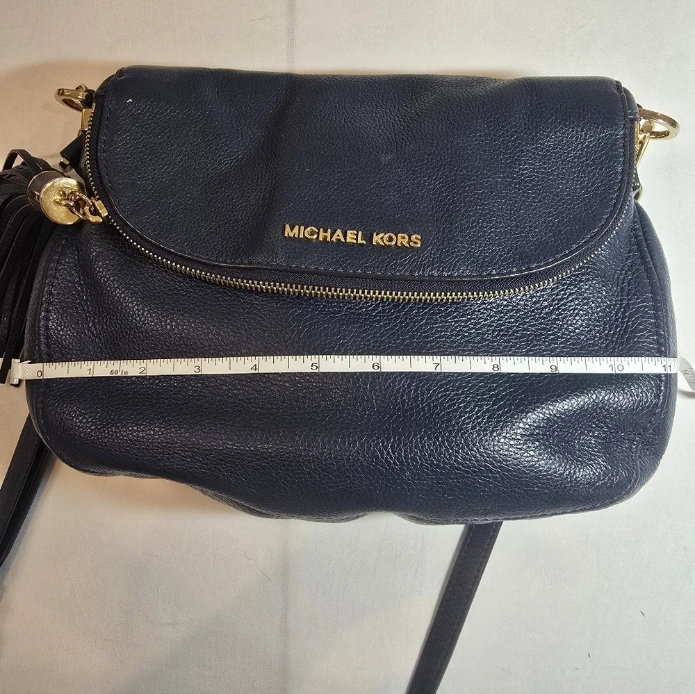 Michael Kors Navy Leather Crossbody Bag